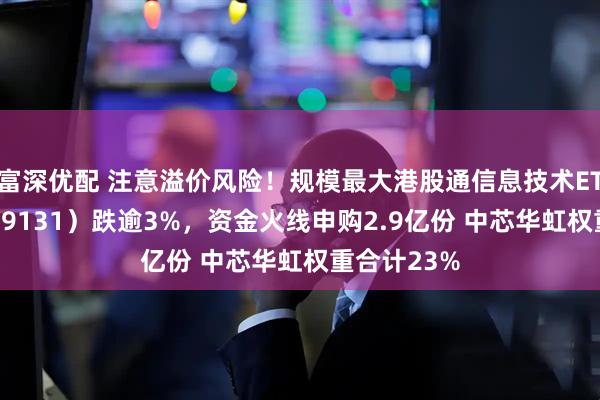 富深优配 注意溢价风险！规模最大港股通信息技术ETF华宝（159131）跌逾3%，资金火线申购2.9亿份 中芯华虹权重合计23%